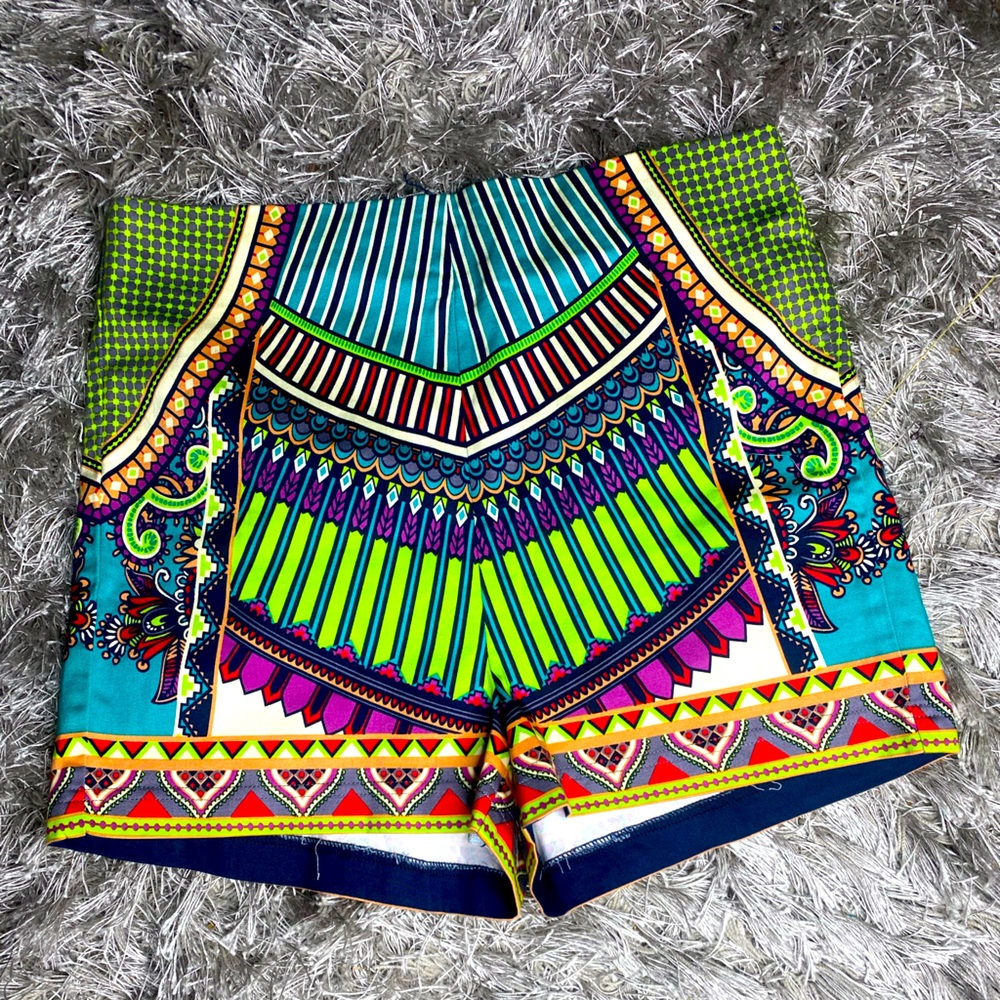 Flying Tomato Tribal Print High Waisted Shorts Size Medium